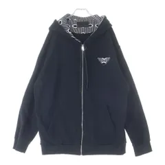 PRADA (プラダ) 22AW ストライクトライアングルロゴ ジップアップ スウェット パーカー ブラック UJL40Aのサムネイル