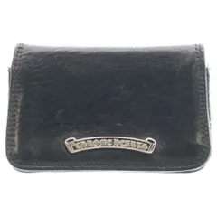 CHROME HEARTS (クロムハーツ) CARD CASE スクロールラベル レザーカードケース ブラックのサムネイル