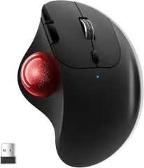 Ewin トラックボールマウス Bluetooth&2.4GHz両対応 3台同時接続 トラックボール 【NEWモデル】 ワイヤレス 親指 静音タイプ 高精度 エルゴノミクス 瞬時接続 無線マウス 7ボタン 進む/戻るボタン Windows/M 6a8eba67