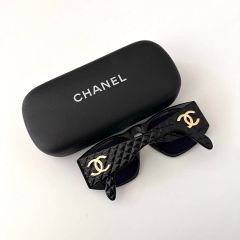 CHANEL ブラック ラウンドサングラス - メルカリ