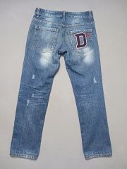 メンズ48⭐️大きめ】DSQUARED2 ダメージデニムパンツ ブルー ワッペン 