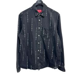 訳あり】Supreme デニムシャツ ブラック L - メルカリ