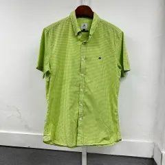 パーリーゲイツ CHECK 半袖 シャツ シャツ 6サイズ バスト 52cm J7
