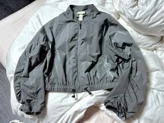 Martin Kim コーティングジャンパー スカイブルー ブルゾン クロップド 