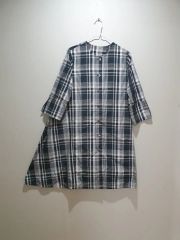 リラシク チェック柄ギャザーブラウス オーバーシャツ 薄手 ゆったり 