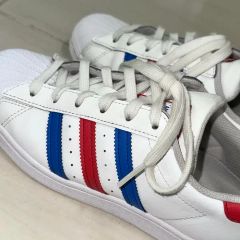 adidas superstar80s 赤✖️白 - メルカリ