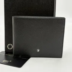 未使用保管品◎ MONTBLANC モンブラン サルトリアル 6CC 折り財布 サフィアーノレザー ブラック 付属品完備のサムネイル