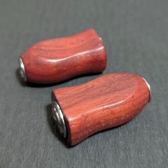 花梨瘤ラウンド型スリム」手作りウッドハンドルノブ／シマノA、ダイワS