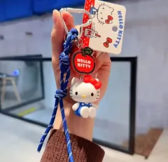 ハローキティ Apple Music ミニ ラブストラップ キーホルダー バッグチャーム バッグデコレーション