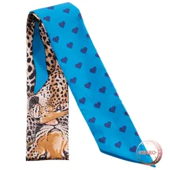 HERMES エルメス ツイリー Jungle Love Love ジャングルラブラブ 063513S 18 スカーフ シルク ブルー マルチカラー【中古】
