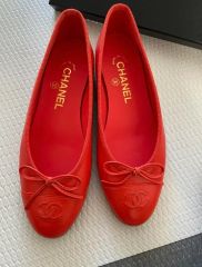 Sale CHANEL 赤 バレエシューズ 37 新品 未使用品 シャネル - メルカリ