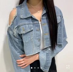 川人未帆さん着 リボンデニムジャケット - メルカリ