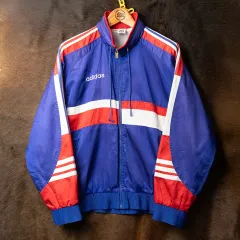 XL 90s アディダス デサント オールドスクール カラーブロック トラックジャケット MO-2195