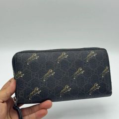 美品✨グッチ 長財布 タイガー PVC GGスプリーム ラウンドファスナー