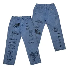 (34) オベイ ウォーク カーペンター グラフィック デニムパンツ OBEY デニムのサムネイル