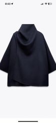ZARA MANTECOウールブレンドケープ ZW COLLECTION - メルカリ
