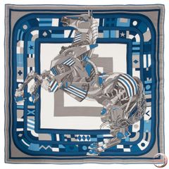 ◇エルメス◇カレ H100/ホース リアリティ/カシシル/スカーフ/希少品 