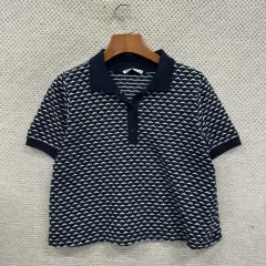 ZARA ザラ クロップド丈 ニット 半袖ポロシャツ S D00701