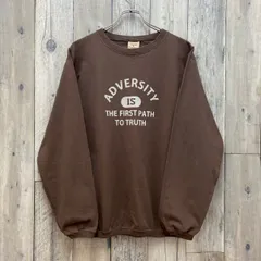 Goodwear グッドウエア 米国製 ブラウン 裾 袖リブ 肉厚 4列プリント ロンT 長袖 Tシャツ メンズ L サイズのサムネイル