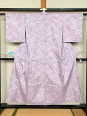 248B【アンティーク着物】紬?多彩な絣模様 正絹？？ 夏物 カジュアル 街着 リメイク素材にものサムネイル