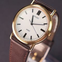 [Working Condition] SEIKO SPIRIT White Dial Antique Wristwatch (Battery and Strap Replaced)