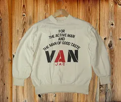 ⚠️⚠️希少品 【フロントロゴ】VAN JAC バン ヴァン ジャパン ビンテージ フロントプリント スウェット トレーナーのサムネイル