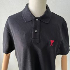 新品タグ付】AMI PARIS アミパリス XLサイズ ポロ ブラック - メルカリ