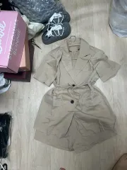半袖トレンチコートセットアップ