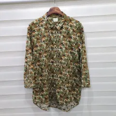 BACK NUMBER カモフラージュ リネンシャツ - XL