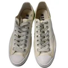♪4261 MSGM エムエスジーエム ホワイト スニーカー  サイズ 40 約24～24.5㎝ 中古 バック 黄緑のサムネイル
