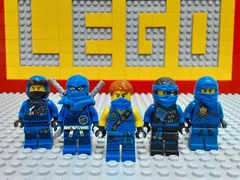 ☆ニンジャゴー☆ レゴ　ミニフィグ　ジェイ　5種類セット　初期　エレメントマスター　など　人形　忍者　侍