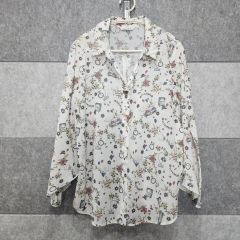 美品大きいサイズ23区 リバティプリント花柄シャツ 総柄ブラウス 48 4L 