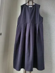 AWESOME BROWN ボリューム感ロング丈ワンピース