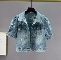 刺繍デニムジャケット