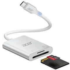 Acer SDカードリーダー タイプC【2-IN-1】USB-C iPhone SDカードリーダー microSD microSDXC microSDHC SDXC SDHC RS-MMC対応 超高速転送 OTG対応 iPhone 17・16・15シ ...