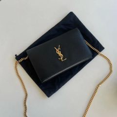 SAINT LAURENT Kate Chain ミンクファーブラック×ゴールド - メルカリ