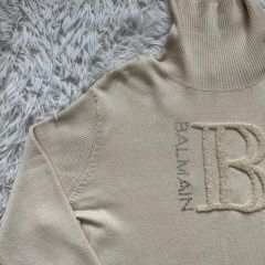 BALMAIN ショルダーボタンメランジニット archive バルマン - メルカリ