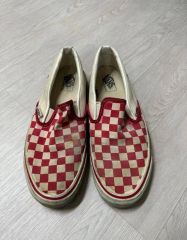 90s USA製 VANS スリッポン 赤×白 チェッカー US7.5 新品 - メルカリ