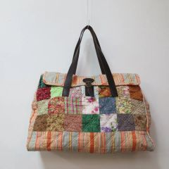パッチワーク ボストンバッグ ハート柄♥ハンドメイド - メルカリ
