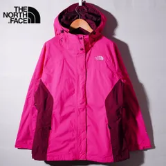 ノースフェイス THE NORTH FACE ナイロンジャケット マウンテンパーカー L ピンク パープル ロゴ刺繍 ストリート テック  オーバーサイズ フーディー 古着 D655