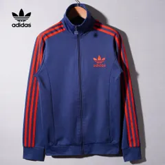 アディダス オリジナルス adidas ORIGINALS トラックジャケット ヨーロッパTT S ネイビー レッド ユニセックス Europe TT ストリート ロゴ刺繍 ジャージ スポーツミックス 古着 D656