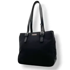 【美品】コーチ COACH トートバッグ 6241 ナイロン レザー ブラック 黒 肩掛け ワンショルダー A4収納 自立可 ビンテージ クラシック エレガント 上品 定番 人気 レディース 通勤 通学 お出かけ ビジネス シルバー金具 ロゴプレート S9