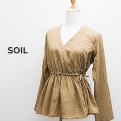 SOIL ソイル コットンプルオーバーブラウス マスタード イエロー 