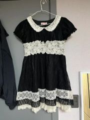 00s レース×フリル ミニワンピース ゴスロリ 森ガール バレエコア 当時物 00s レース×フリル ミニワンピース ゴスロリ 森ガール バレエコア 当時
