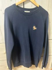 メゾンキツネ ドレスドフォックス 刺繍スウェット インディゴ XS 