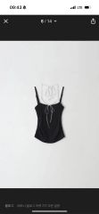 andmary Luna charm ribbon camisole black - メルカリ