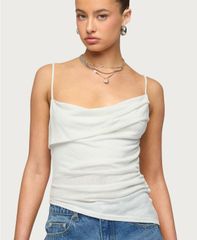 MOUSSY SATIN GATHER キャミ アイボリー - メルカリ