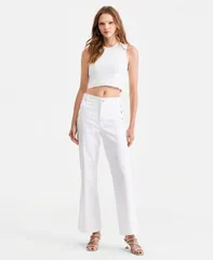 ゲス レディース ボトムス カジュアルパンツ GUESS Womens New Faye Chino Pants Pure White ホワイトのサムネイル