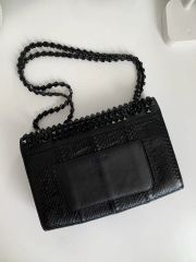 開店セール☆定価約18万 良品 ランバン レザー リザードエンボス ロゴ