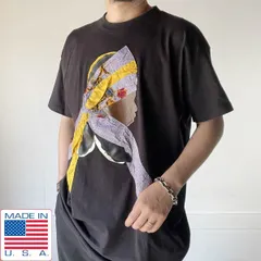スペシャル 90s USA製 黒人女性ヘッド 半袖Tシャツ 黒 希少 ブラック ワンピース シングルステッチ アメリカ製 ビンテージ d143-01-0147ZVW
